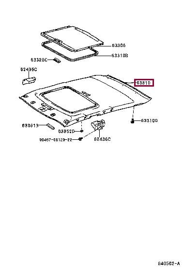 6331002110A0 Toyota Обшивка даху
