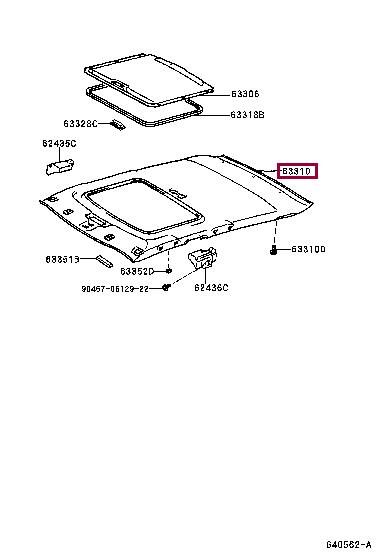 6331002120B0 Toyota Обшивка даху