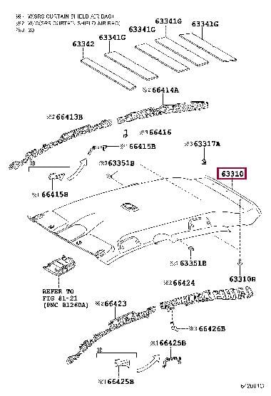 6331002430E1 Toyota Обшивка крыши