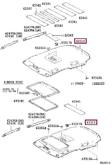 6331002570B0 Toyota Обшивка даху