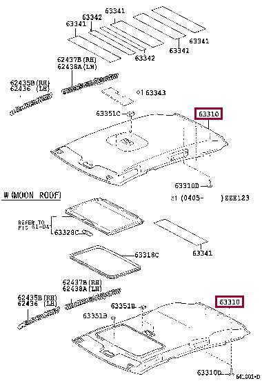 6331002580B0 Toyota Обшивка даху