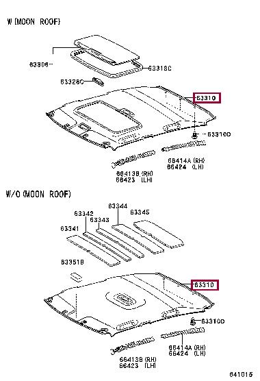 6331002601B0 Toyota Обшивка крыши
