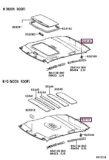 6331002611B0 Toyota Обшивка крыши