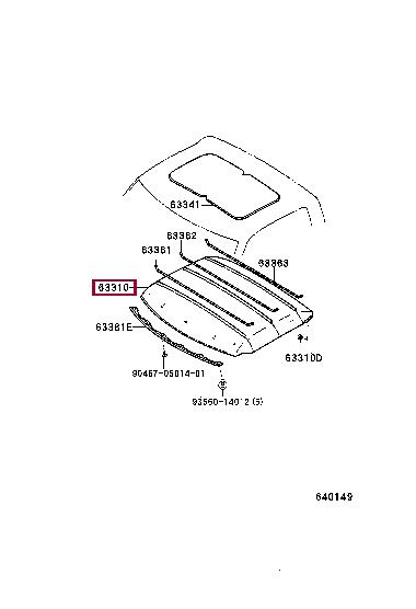 6331004010B1 Toyota Обшивка крыши