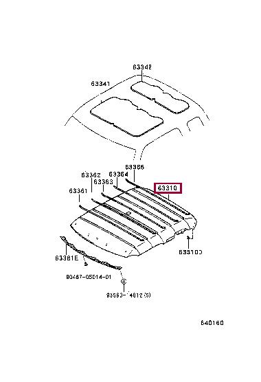 6331004060E1 Toyota Обшивка крыши