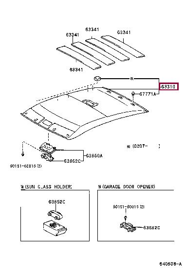 6331006090B0 Toyota Обшивка крыши