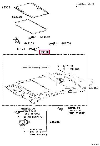 6331006332B0 Toyota Обшивка даху