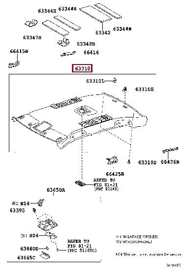 6331006710A1 Toyota Обшивка даху