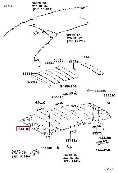 633100F070B0 Toyota Обшивка крыши