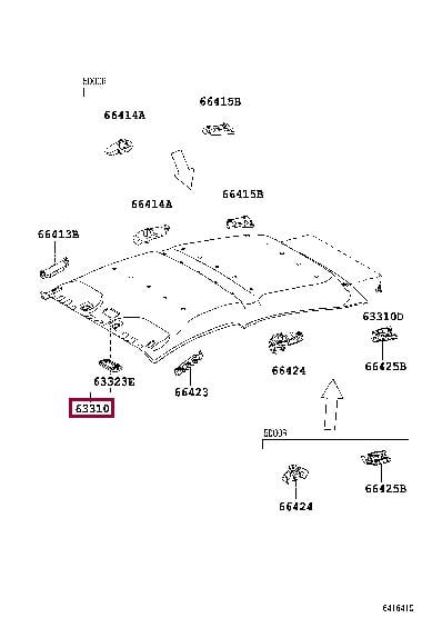 633100H020B0 Toyota Обшивка крыши