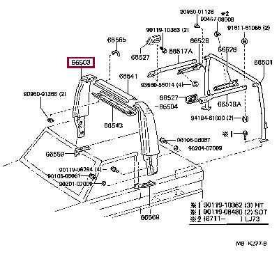 6650390K02 Toyota Панель