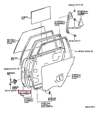 6711332020 Toyota Панель
