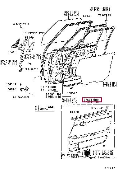 676102A24106 Toyota Панель