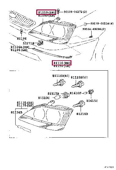 Купити Toyota 81110-48080 за низькою ціною в Україні!