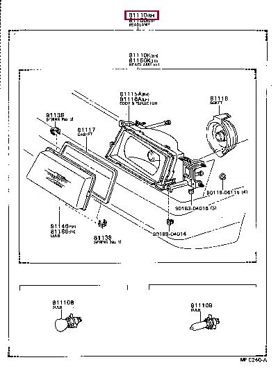 8111080244 Toyota Фара основна