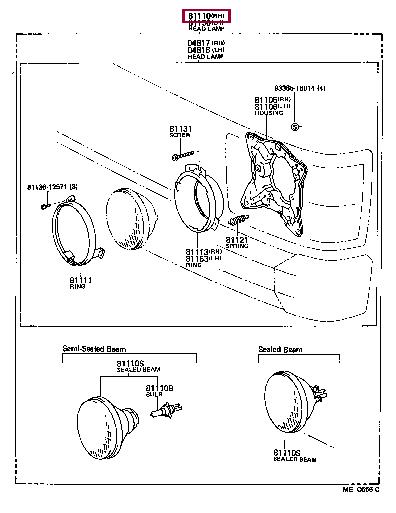 8111080297 Toyota Фара основна
