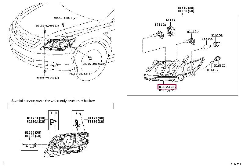 Купить Toyota 81130-06212 по низкой цене в Украине!