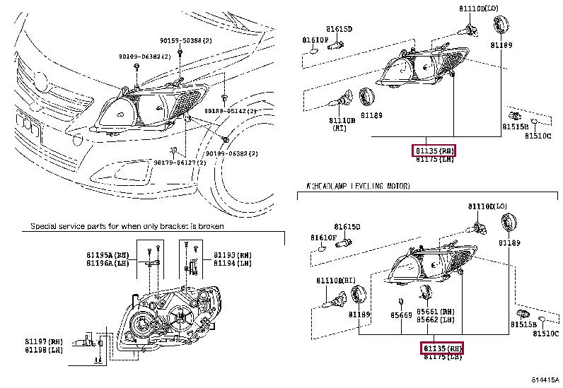 8113012B50 Toyota Фара основна