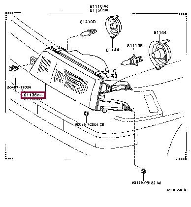 8113032151 Toyota Фара основная