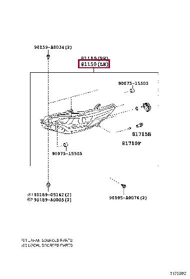 Купить Toyota 81150-06C80 по низкой цене в Украине!