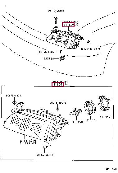 811501E182 Toyota Фара основна
