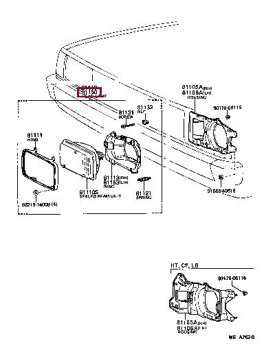 8115080153 Toyota Фара основная