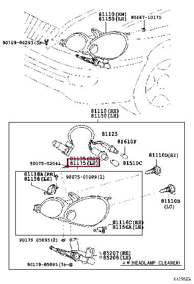 811703A640 Toyota Фара основна
