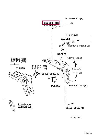 8136060070 Toyota Фара протитуманна