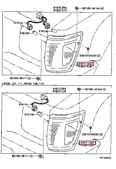 8161189174 Toyota Фонарь габаритный