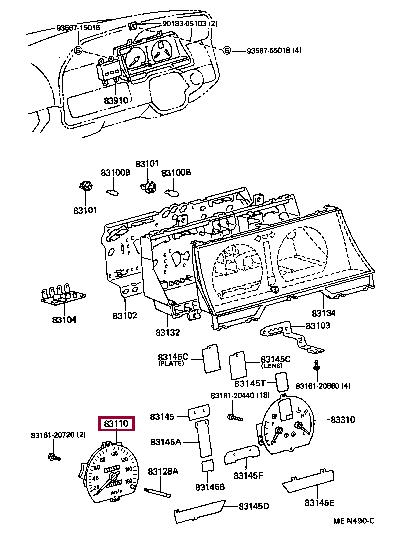 8311095N13 Toyota Спидометр