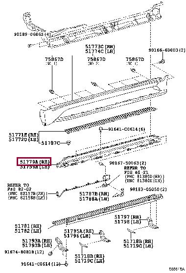 5177960190 Toyota Накладка порогу
