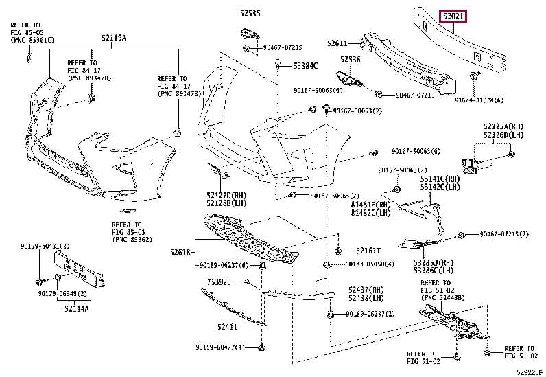 5202148051 Toyota Усилитель бампера
