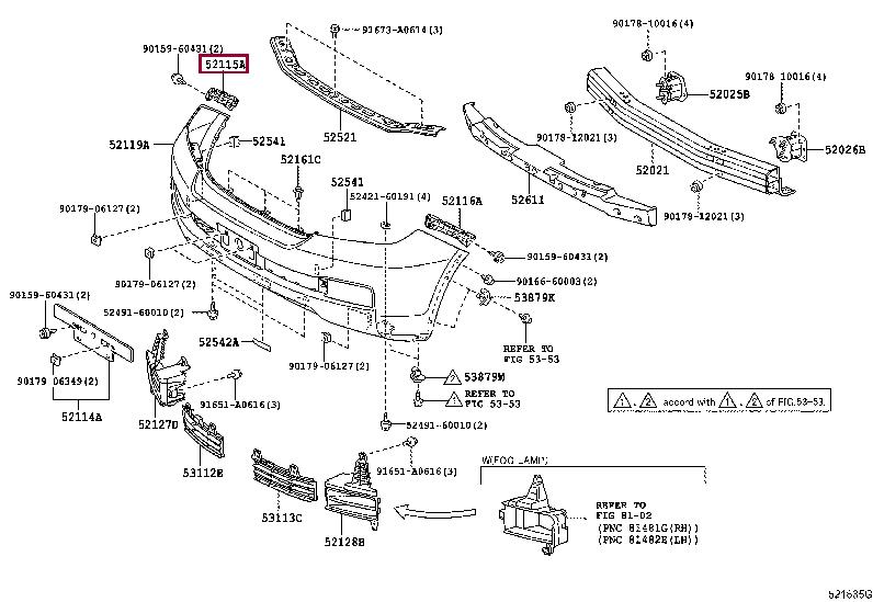 Toyota 52115-60250 Кронштейн бампера 5211560250: Отличная цена - Купить в Украине на EXIST.UA! 5211560250 Toyota Кронштейн бампера