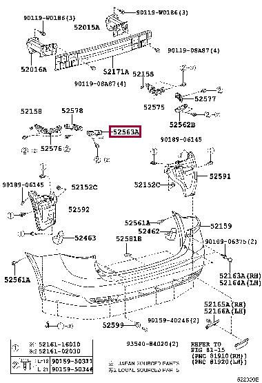 5256305071 Toyota Кронштейн бампера