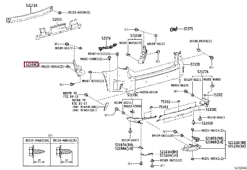 5256648030 Toyota Кронштейн бампера