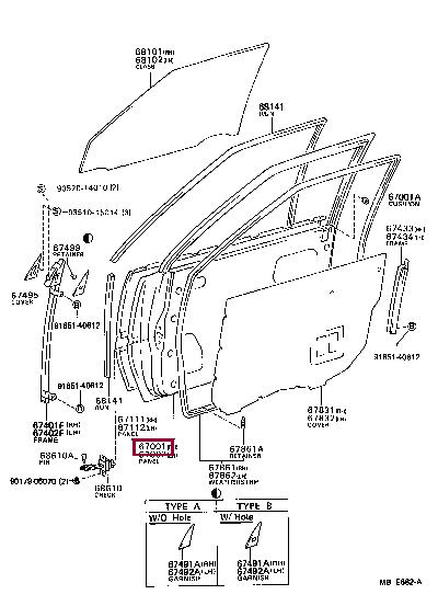 6700132040 Toyota Панель