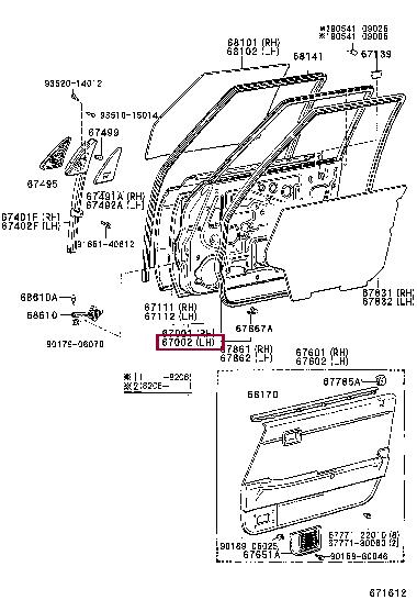 6700222192 Toyota Панель