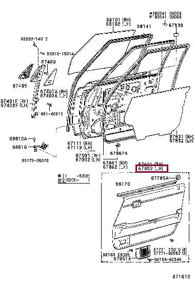 676202A06106 Toyota Панель