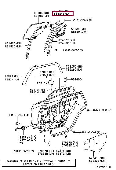 Toyota 68124-13250 Скло бічне 6812413250: Купити в Україні - Добра ціна на EXIST.UA!