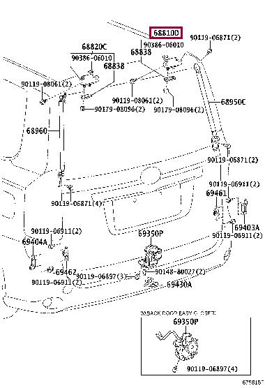 6881021051 Toyota Петля двери