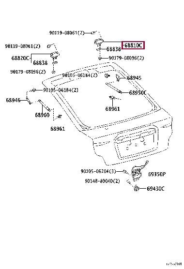 6881021061 Toyota Петля двери