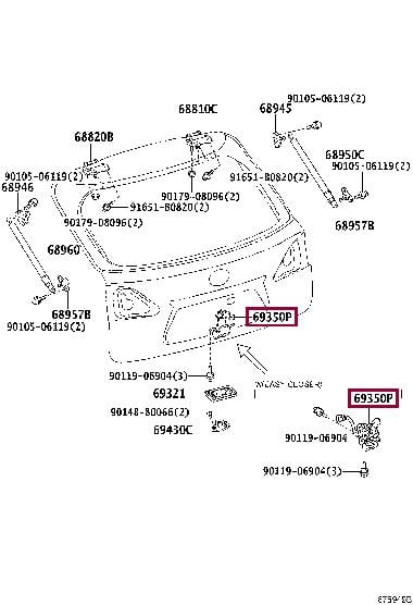 6935048081 Toyota Замок двери