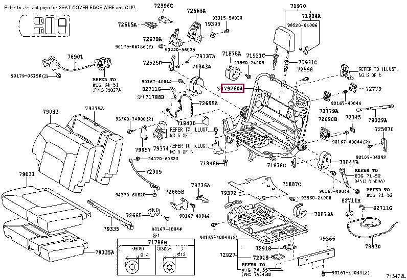 7926060012 Toyota СИДЕНЬЯ КАРКАС