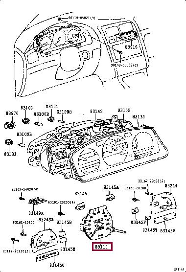 8311005081 Toyota Спидометр