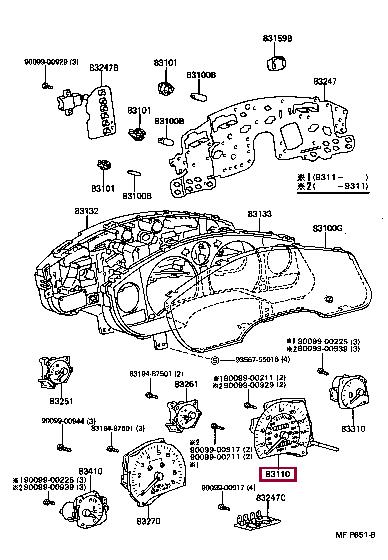 8311017160 Toyota Спидометр