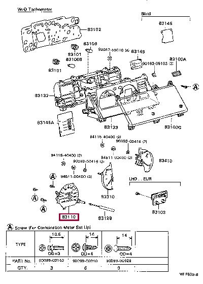 831101A581 Toyota Спидометр
