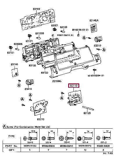 831101A761 Toyota Спідометр