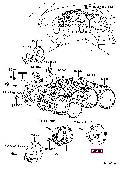 831101B290 Toyota Спидометр