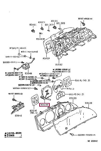 831101E050 Toyota Спидометр