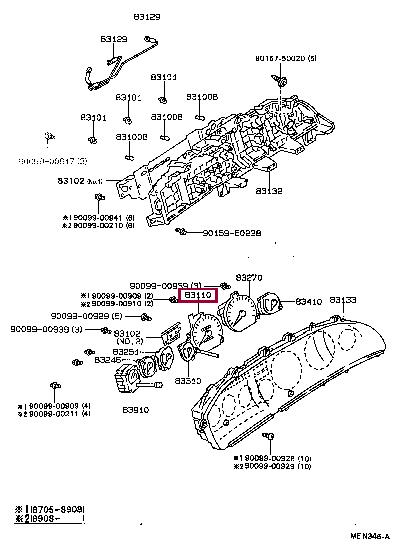 831101E121 Toyota Спідометр